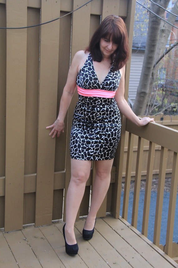 Vintage 70s / Black and White Dress / Halter Dress / Animal Print / B. Smart / Size 7/8 / VI612 - Etsy Vintage 70s / Black and White Dress / Halter Dress / Animal Print / B. Smart / Size 7/8 / VI612 - Etsy