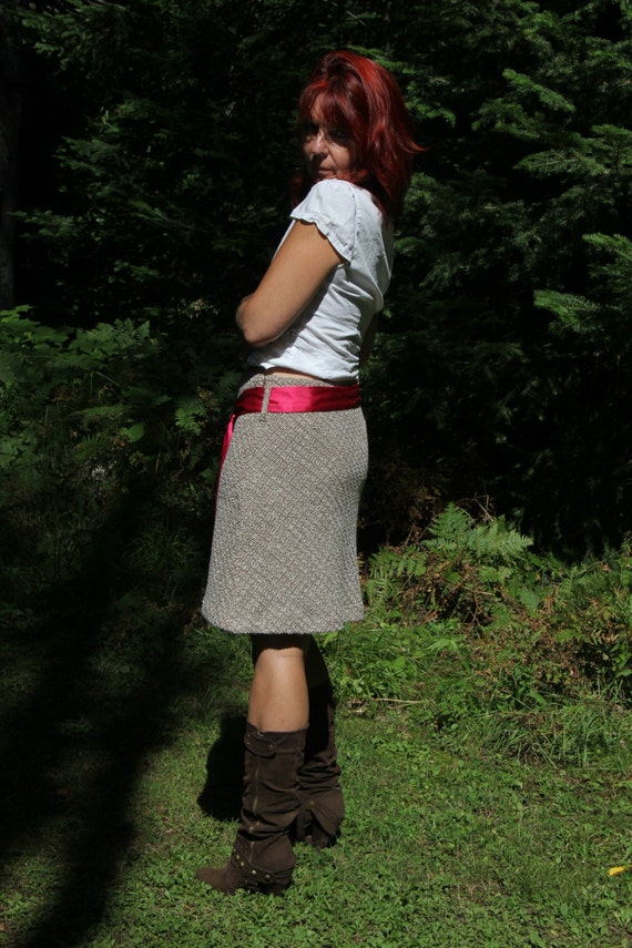Skirt/Vintage Tweed Skirt/Brown Tweed Skirt/Vinta… - image 4