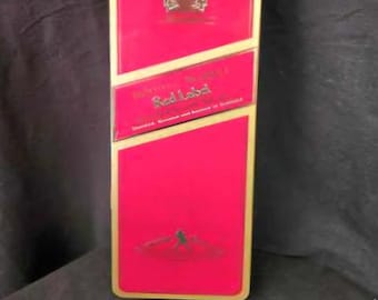 Publicidad en lata coleccionable de whisky escocés Johnnie Walker Red Label V139