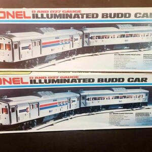 Lionel BUDD Amtrak 6 8869 Passenger RDC-1, Amtrak 6 8868 Baggage Mail Car RDC4, Illuminated, Vintage Trains, Model Train Set, T093