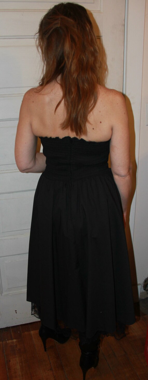 Black Strapless Dress/Strapless Party Dress/Strap… - image 3