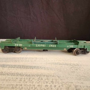 Lionel Trains 3362 Operating Helium Tank (missing) Unloading Dump Car O Scale 1968 OBO T052