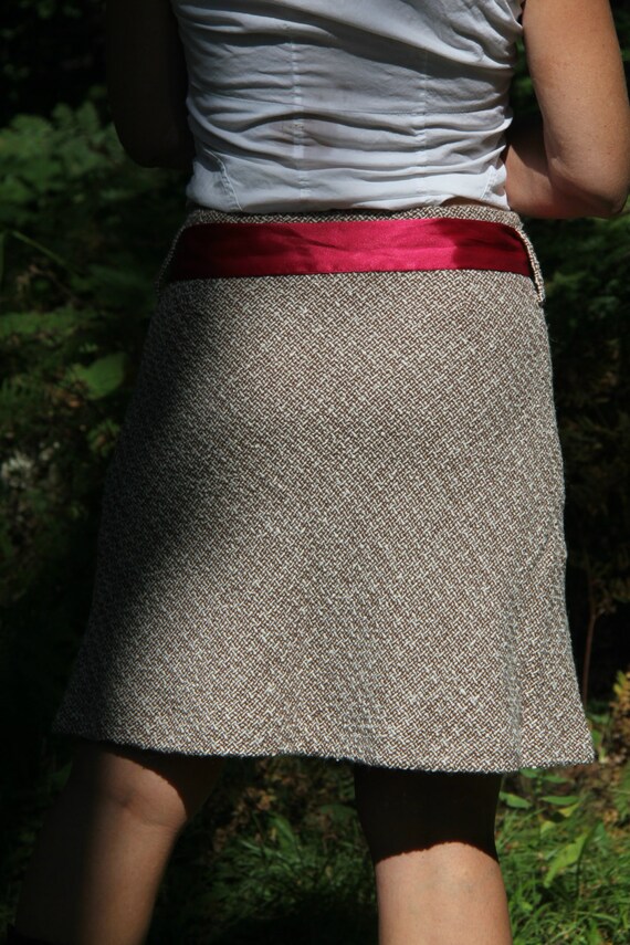 Skirt/Vintage Tweed Skirt/Brown Tweed Skirt/Vinta… - image 2