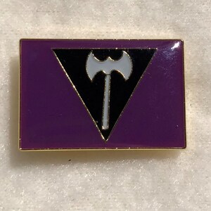 LGBTQA Lesbian Labrys flag lapel pin image 2