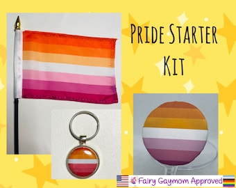 LGBTQA Orange Lesbian Pride Starter Kit