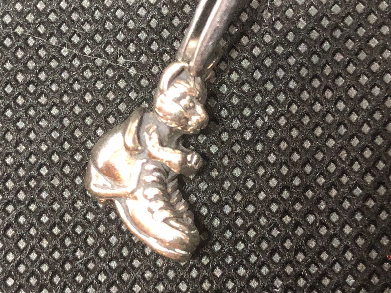 5pc Kitten in a Boot 3-D Sterling Silver Charm set of five image 6