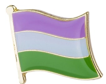 LGBTQA Genderqueer flag lapel pin