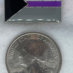 LGBTQA Demisexual flag lapel pin image 3