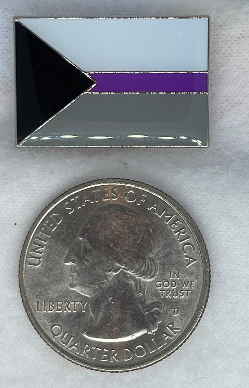 LGBTQA Demisexual flag lapel pin image 3