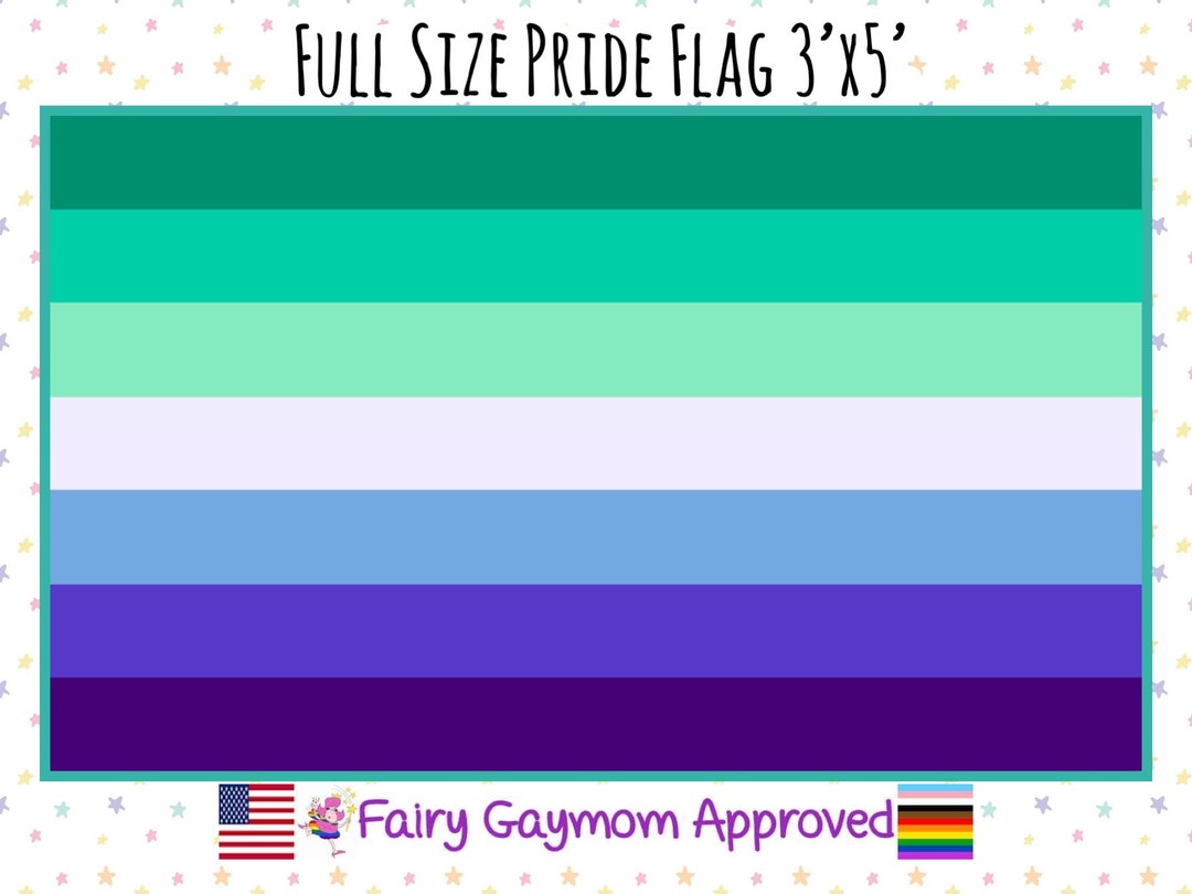LGBTQA Gay Male Pride Flag Etsy