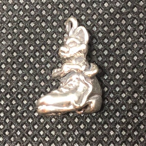 5pc Kitten in a Boot 3-D Sterling Silver Charm set of five image 3