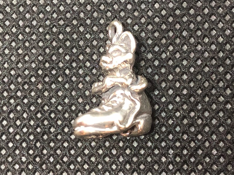 5pc Kitten in a Boot 3-D Sterling Silver Charm set of five image 3
