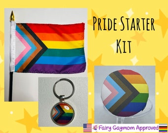 Kit de démarrage arc-en-ciel LGBTQA Progress Pride