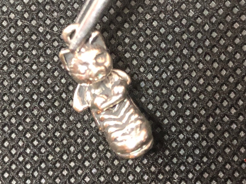 5pc Kitten in a Boot 3-D Sterling Silver Charm set of five image 7