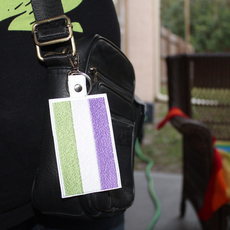 Gender Queer LGBT Pride Flag Luggage Tag