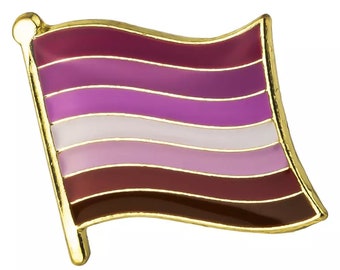 LGBTQA Lesbian flag lapel pin