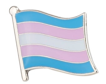 LGBTQA Transgender waving flag lapel pin