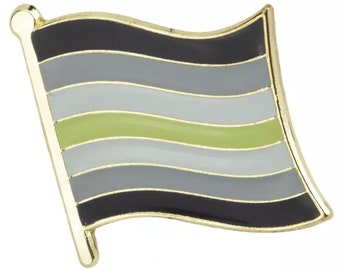 LGBTQA Agender flag lapel pin