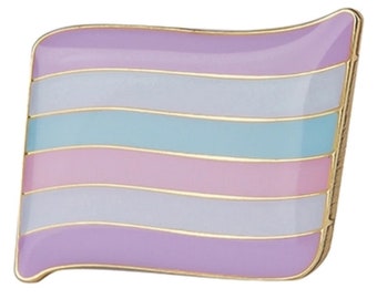 LGBTQA Intersex stripe flag lapel pin