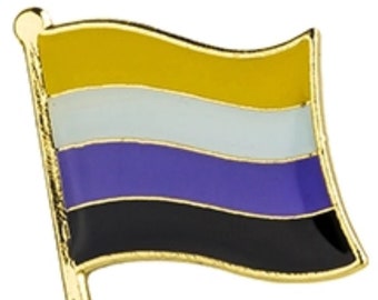 LGBTQA Nonbinary flag lapel pin