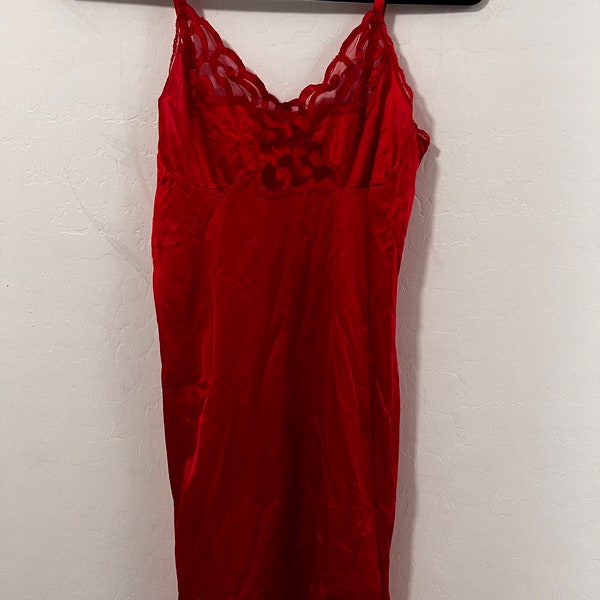 Vintage red lace nightgown or undergarment