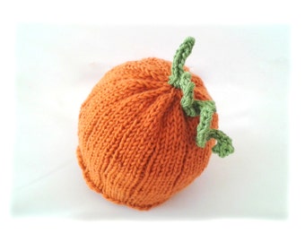 Instant download, Knitting PATTERN for Baby Pumpkin Hat (PDF file), baby and toddler sizes, accessories