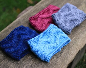 Instant download, Knitting PATTERN for Headband with Waves, Ear Warmer (Toddler, Child, Adult sizes)