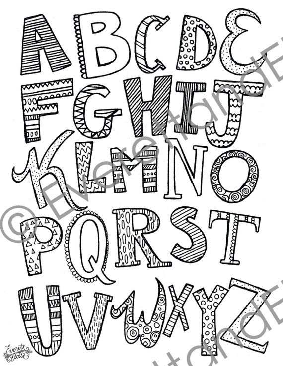 Download Items similar to Digital Download "Uppercase Letters ...