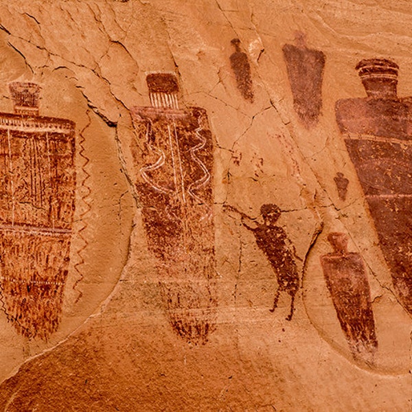 Native American Wall Art, Petroglyphs, Indian Rock Art, Great Gallery, Canyonlands, Horseshoe Canyon, Southwest Art, Utah Photography, Print