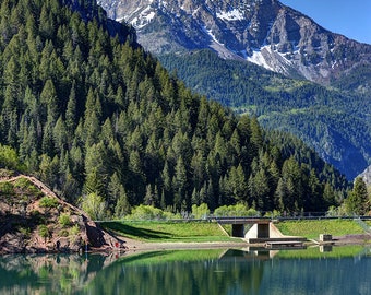 Mt. Timpanogos, Reflection, American Fork Canyon, Utah, Wasatch, Tibble Fork, Photography, Mountain Landscape, Wall Art, Photo Print