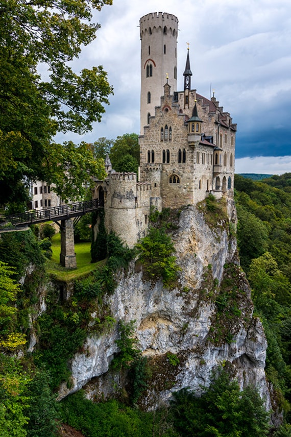 Lichtenstein Castle, Black Forest, Germany Photography, Swabian Alps,  Romantic Castle Art, Medieval, Fantasy, Fine Art Print, Wall Decor 