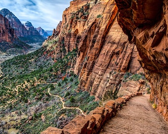 Angels Landing Trail, Zion Canyon Photography, Utah Photography, Utah Fine Art Photo, Utah Landscape, Southwest photo, Desert Art, Wall Art
