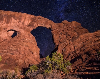 Turret Arch, Milky Way Photo, Night Sky Print, Arches National Park, Utah Art, Astrophotography, Photography, Southwest, Space Wall Art