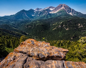 Mt. Timpanogos, Pine Hollow Overlook, American Fork Canyon, Utah, Wasatch, Photography, Mountain Landscape, Wall Art, Photo Print