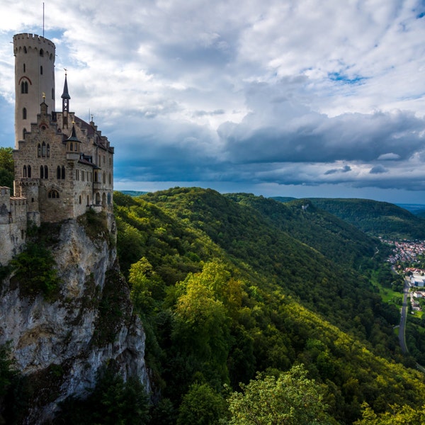 Lichtenstein Castle, Baden-wurttemberg, Germany Print, European Photography, Medieval, Fantasy, Wall Art, Picture, Landscape, Historic
