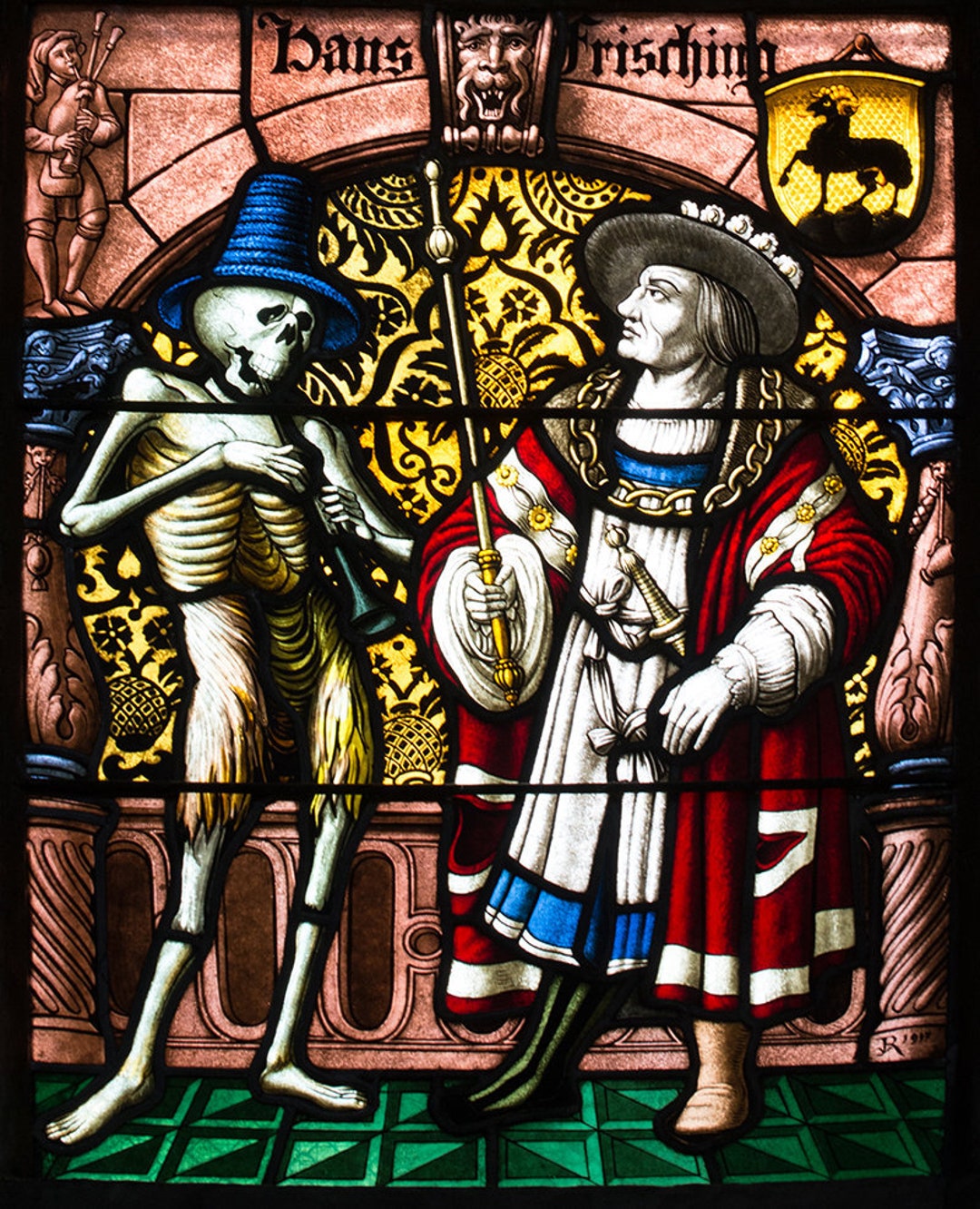 Dance of Death, Stained Glass, Window, Bern Cathedral, Munster