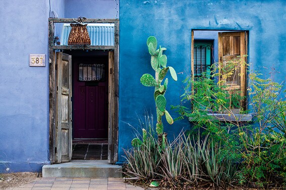 Southwest Art Barrio Viejo Tucson Door Arizona Photography Etsy