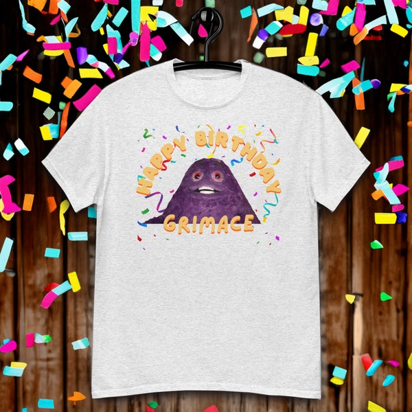 Happy Birthday Grimace Shirt Etsy