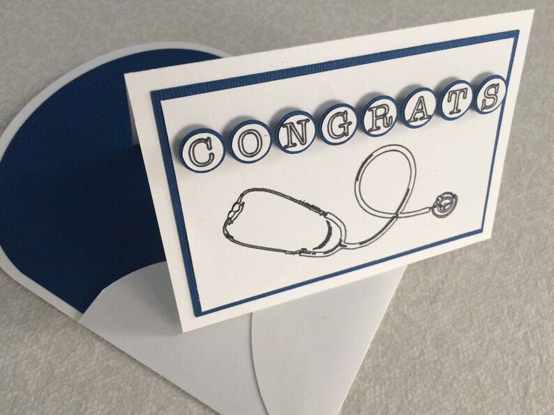Med school congrats card/Medical residency congrats card w/ | Etsy