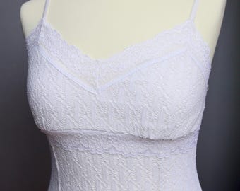 Vintage 90s Arianne Lace Cami Top, Bridal, Size S