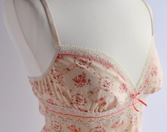 Vintage 90s Passionata Floral Lace Tank Top: French Coquette L
