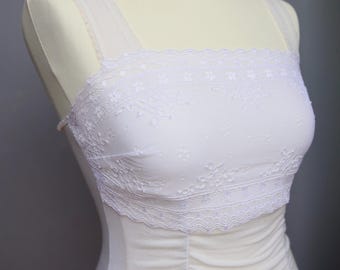 White Eyelet Cami Top With Pink Bows - Etsy