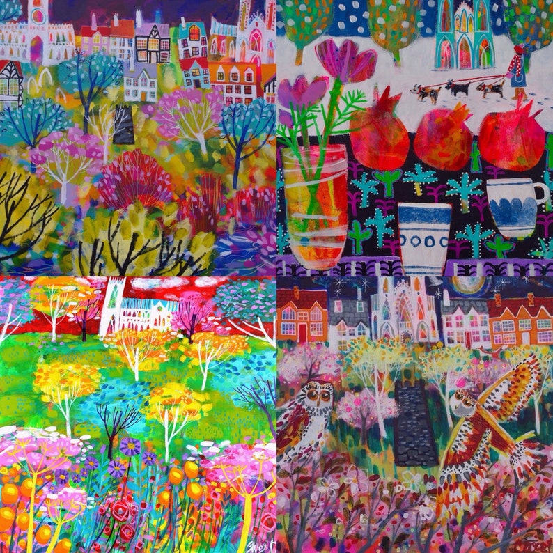 Greetings cards art cards Etsy