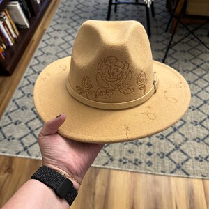 Custom Burned Country/ Western Hat
