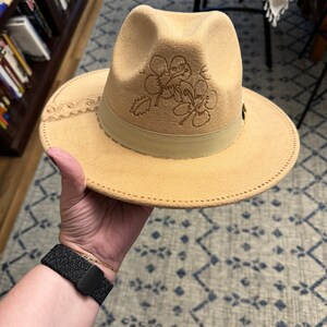 Custom Burned Country/ Western Hat