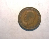 1930 Great Britain Half Penny World Coin 1186