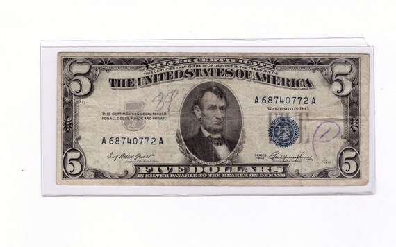 United States $1 1957 Silver Certificate Blue Seal UNC USA Fr 1619 Pref V Suf A