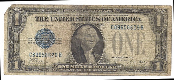 Condition! 1928 FUNNY BACK Silver Certificate in XF