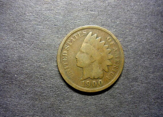 1900 Indian Head Cent Penny US Coin Circulated Good-Very Good