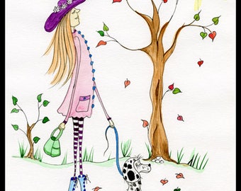 Custom Whimsical illustration, Original Ink illustration, Coloured Pencil, Watercolour illustration, Hand drawn Cartoon Illustration, gift